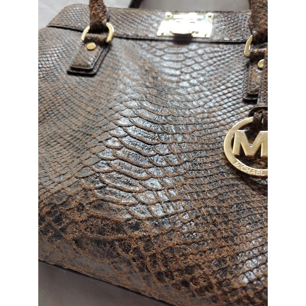 Michael Kors Bag Astrid Python Embossed Leather B… - image 12
